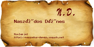 Naszádos Dénes névjegykártya